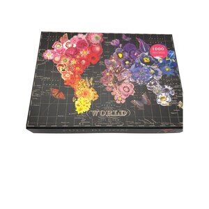 Spring Map Of The World In Full Bloom 1000 Piece Jigsaw Puzzle Gailson 1" Pieces